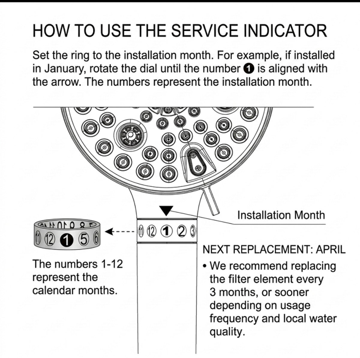 Velunor Filtered Showerhead — Vitamin C & Mineral Infusion